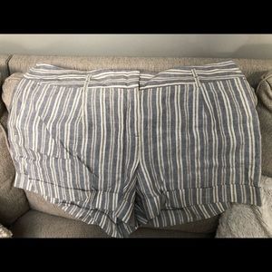 Striped Loft shorts size 18